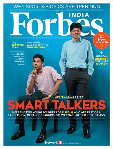 Forbes India Cover Story - Fluid AI industry recognition